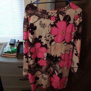 Pink and brown dress